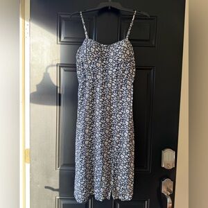As U Wish Navy and‎ White Floral Dress